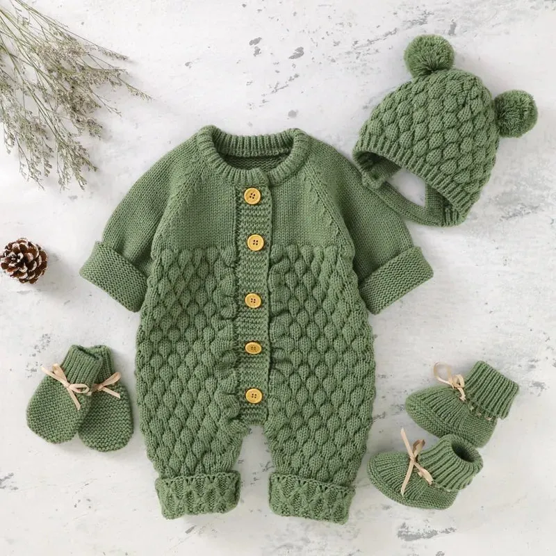 Cozy Cable Knit Baby Winter Ensemble