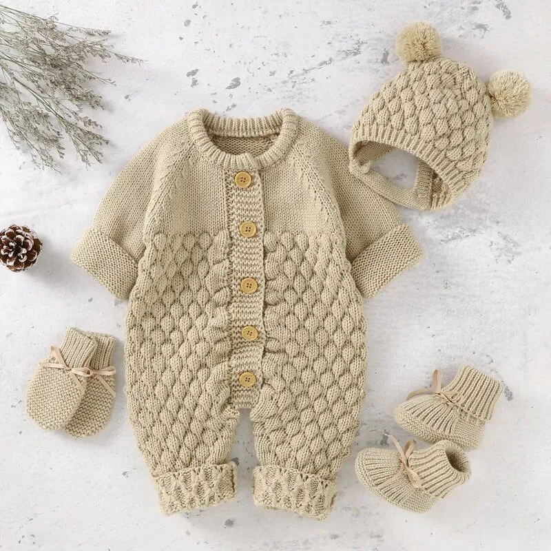 Cozy Cable Knit Baby Winter Ensemble