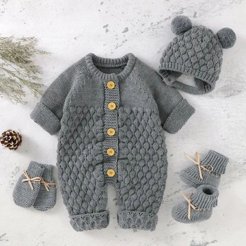 Cozy Cable Knit Baby Winter Ensemble