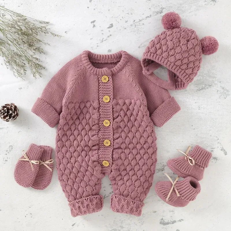 Cozy Cable Knit Baby Winter Ensemble