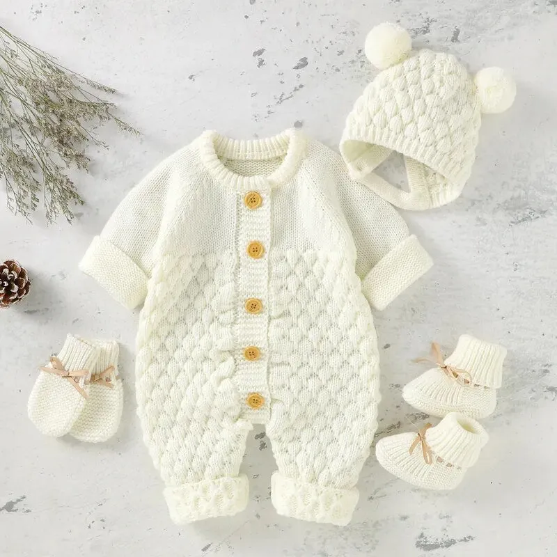 Cozy Cable Knit Baby Winter Ensemble