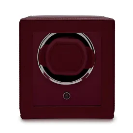 Cub Single Watch Winder with Cover - Bordeaux