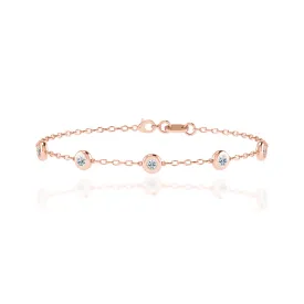 DARINA - Bezel Edge Lab Diamond Bracelet 18k Rose Gold