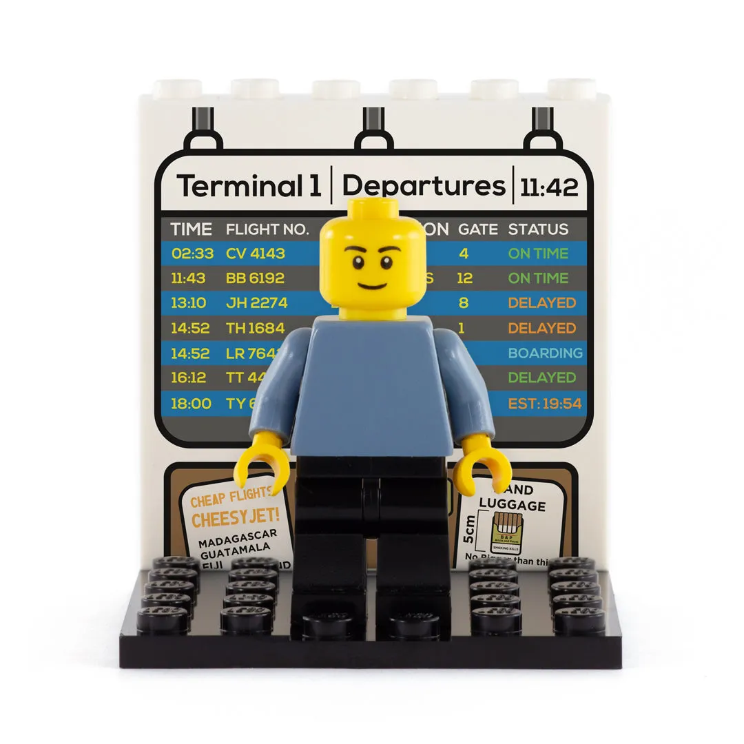 Departure Board Back Panel- Custom Design Display Panel and Stand