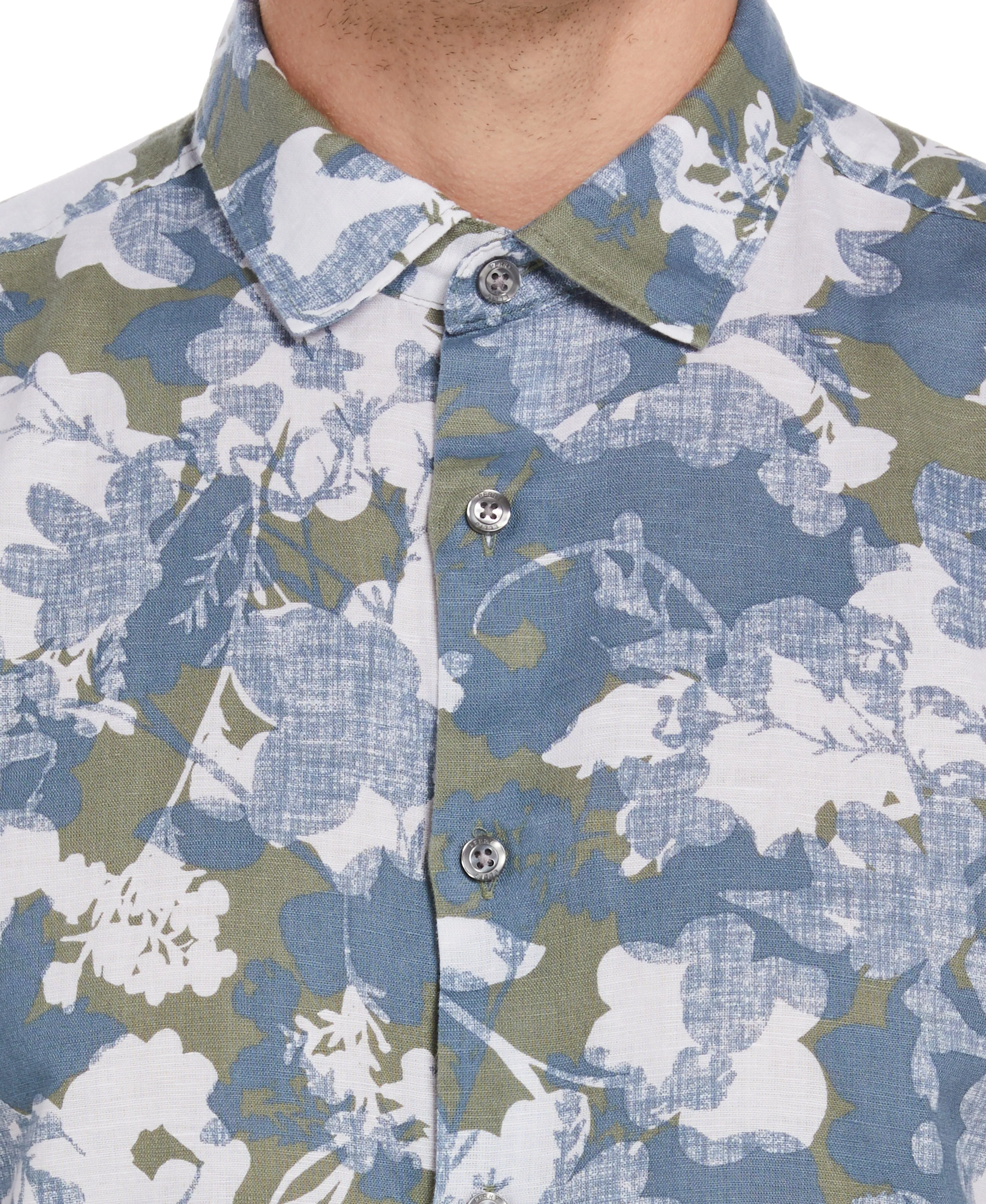 Dobby Printed Short Sleeve Shirt