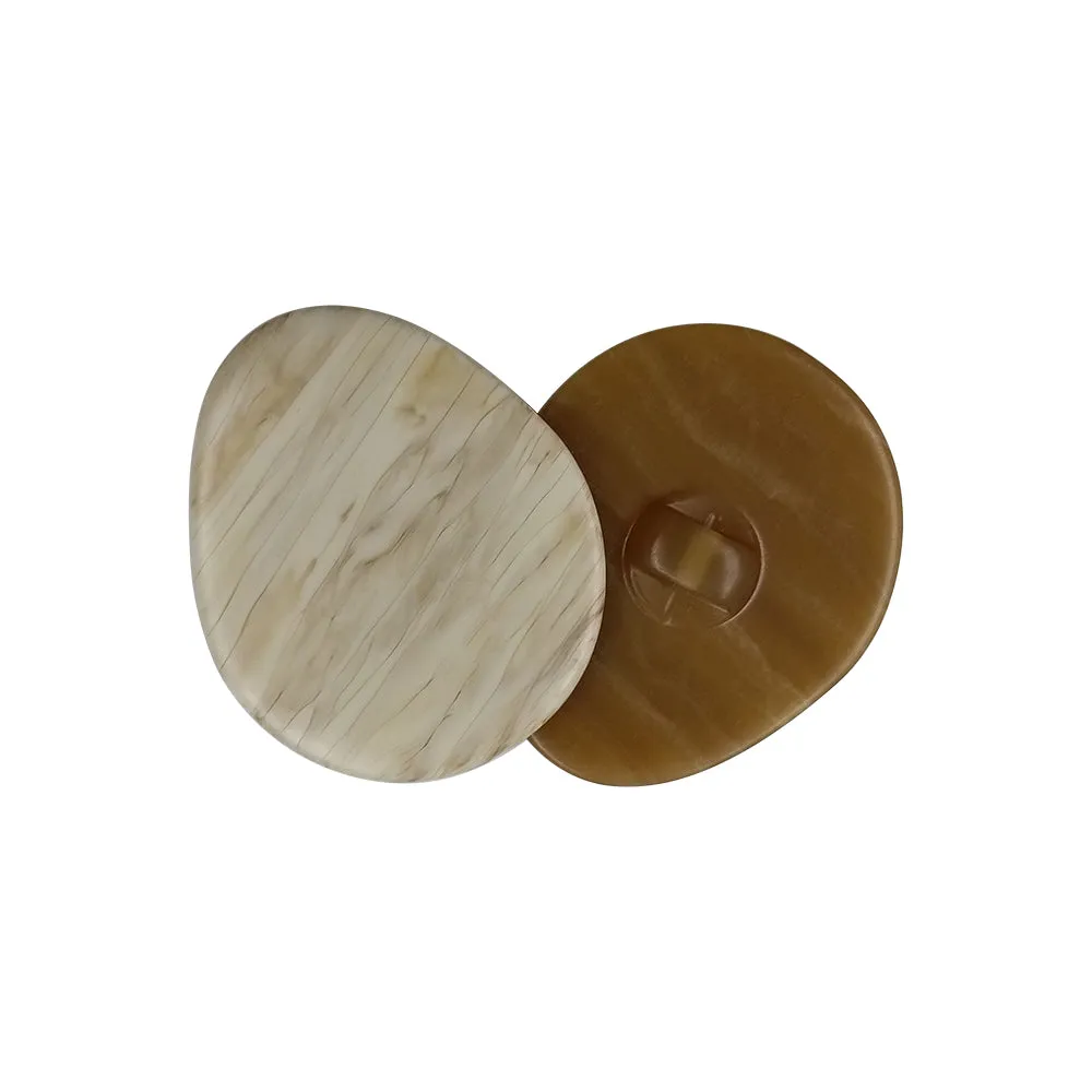 Drop Shape Cream Colour Downhole Decorative Poly Buttons