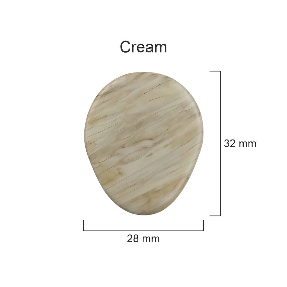 Drop Shape Cream Colour Downhole Decorative Poly Buttons