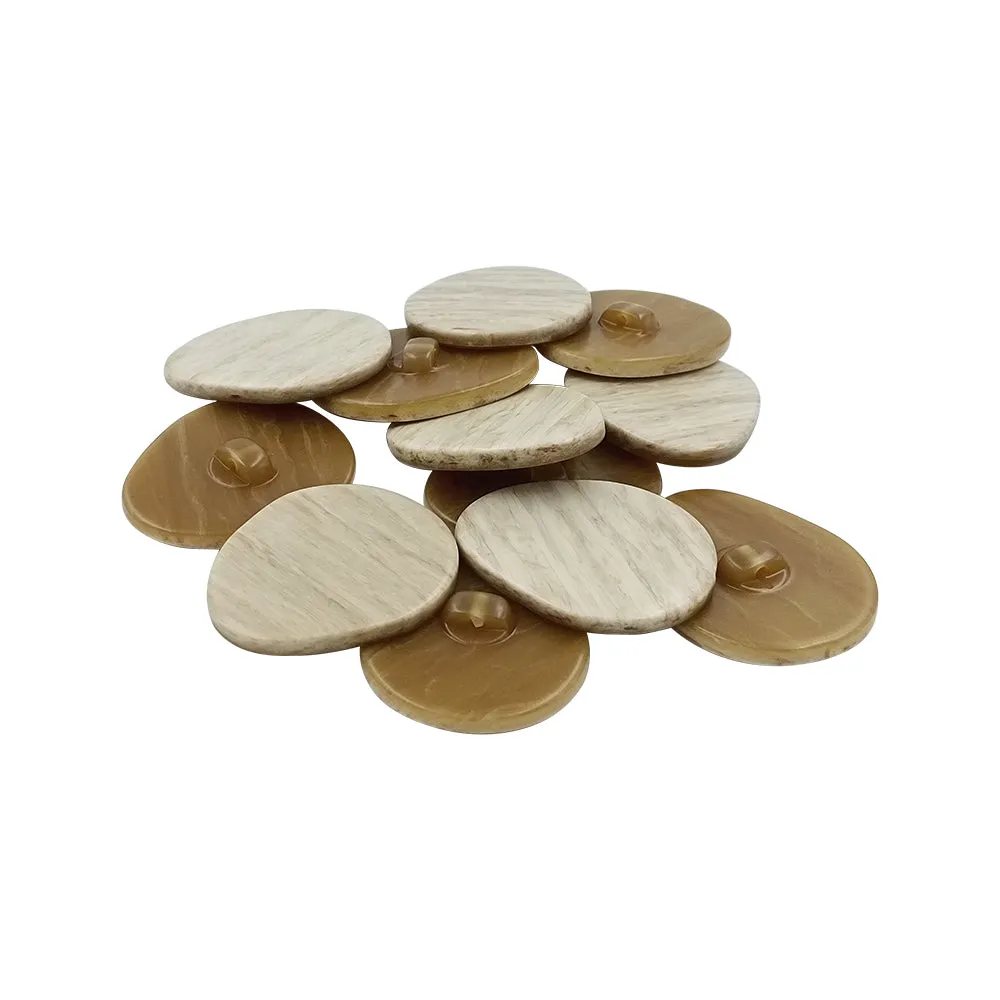 Drop Shape Cream Colour Downhole Decorative Poly Buttons