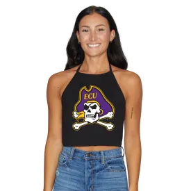 ECU Pirates Black Halter Top