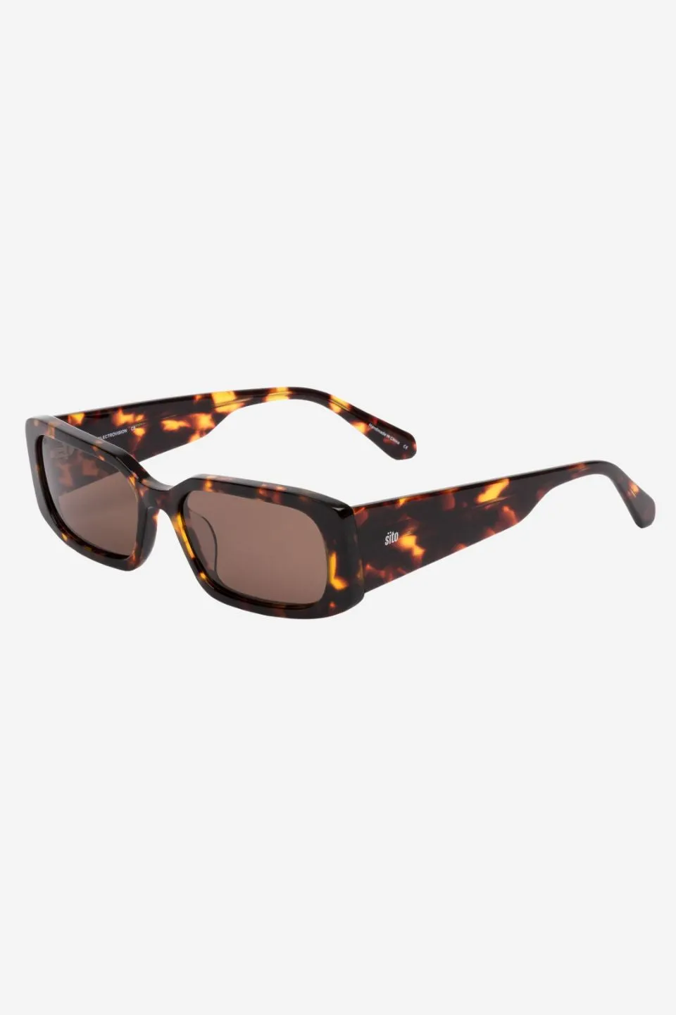 Electro Vision Rectangle Maple Torte Coffee Lens Sunglasses