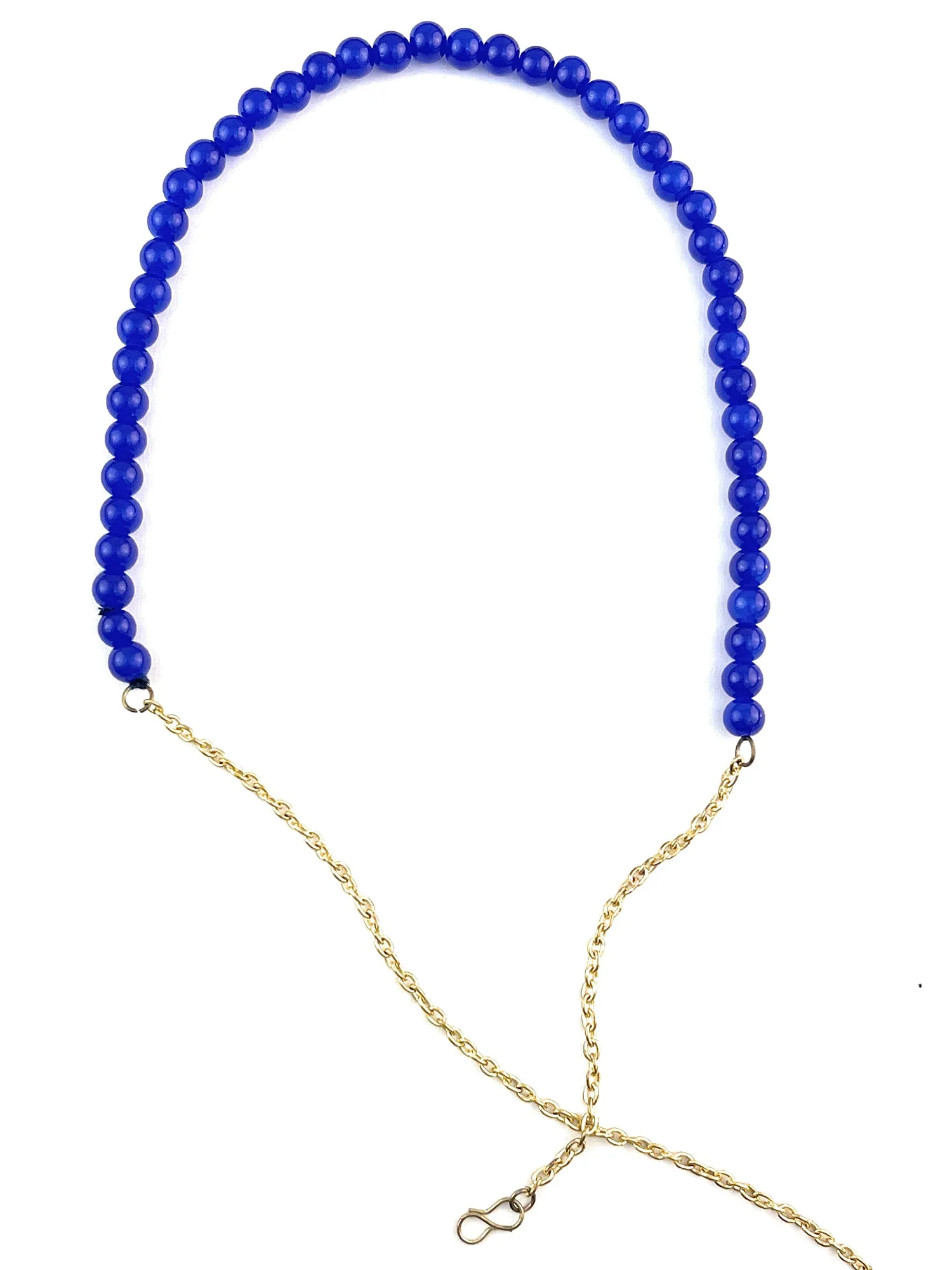 Elegant Blue Beads Hairband for Women