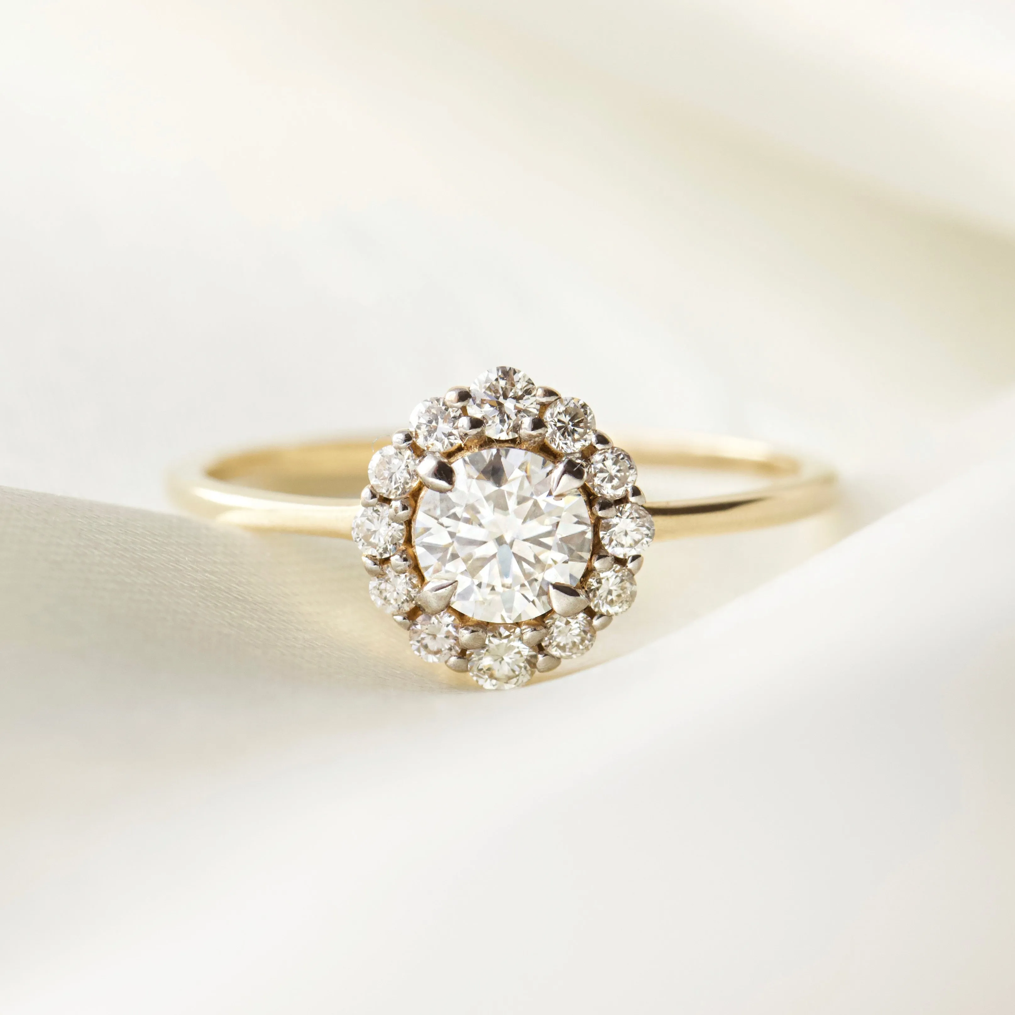 Flora Moissanite & Diamond Cluster Ring