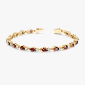 Garnet & Diamond Eternity Bracelet, Ivy