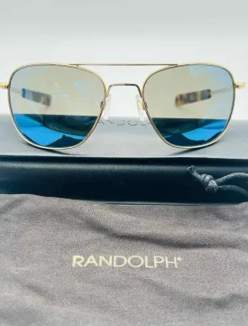 Gold/Blue Polarized W/ Case Accessories Sunglasses