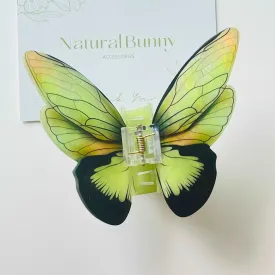 Green Butterfly Hair Claw Clip