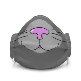 Grey Kitty Face Mask