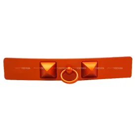 HERMES barretter Hair Clip Valletta Caprice Medor Orange Aluminum Silver HW[EXCELLENT][Authentic]