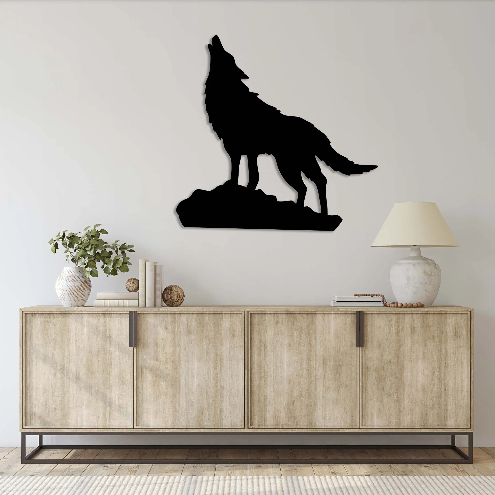 Howling Wolf Alternative - Metal Wall Art