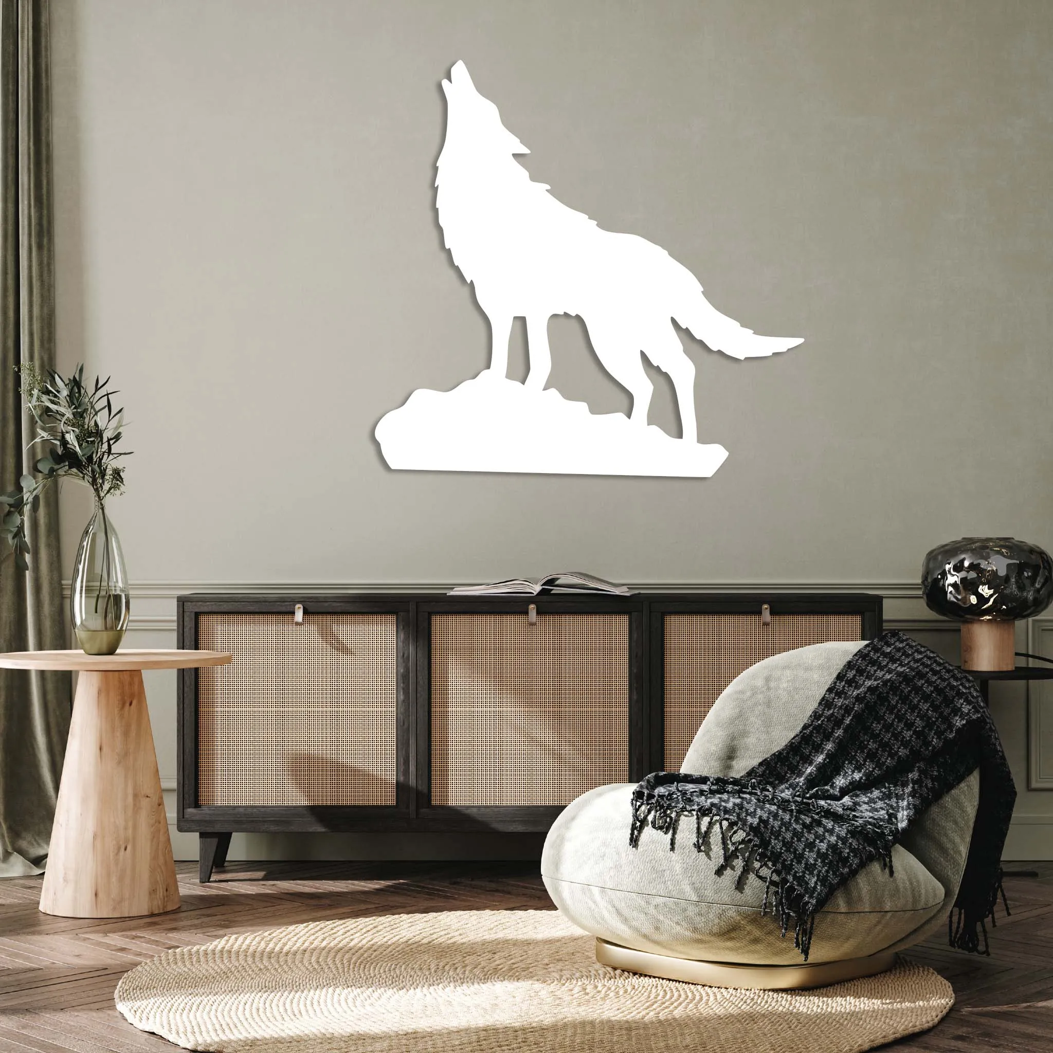 Howling Wolf Alternative - Metal Wall Art