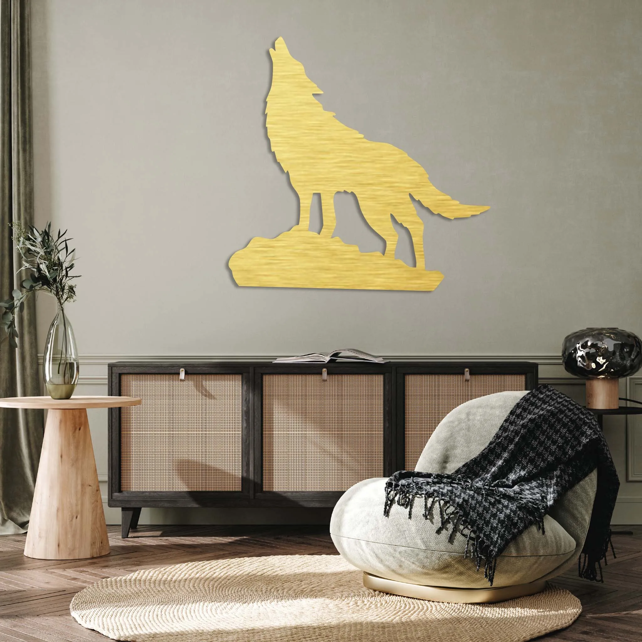 Howling Wolf Alternative - Metal Wall Art