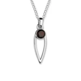 January Birthstone Silver Pendant CP301 Garnet