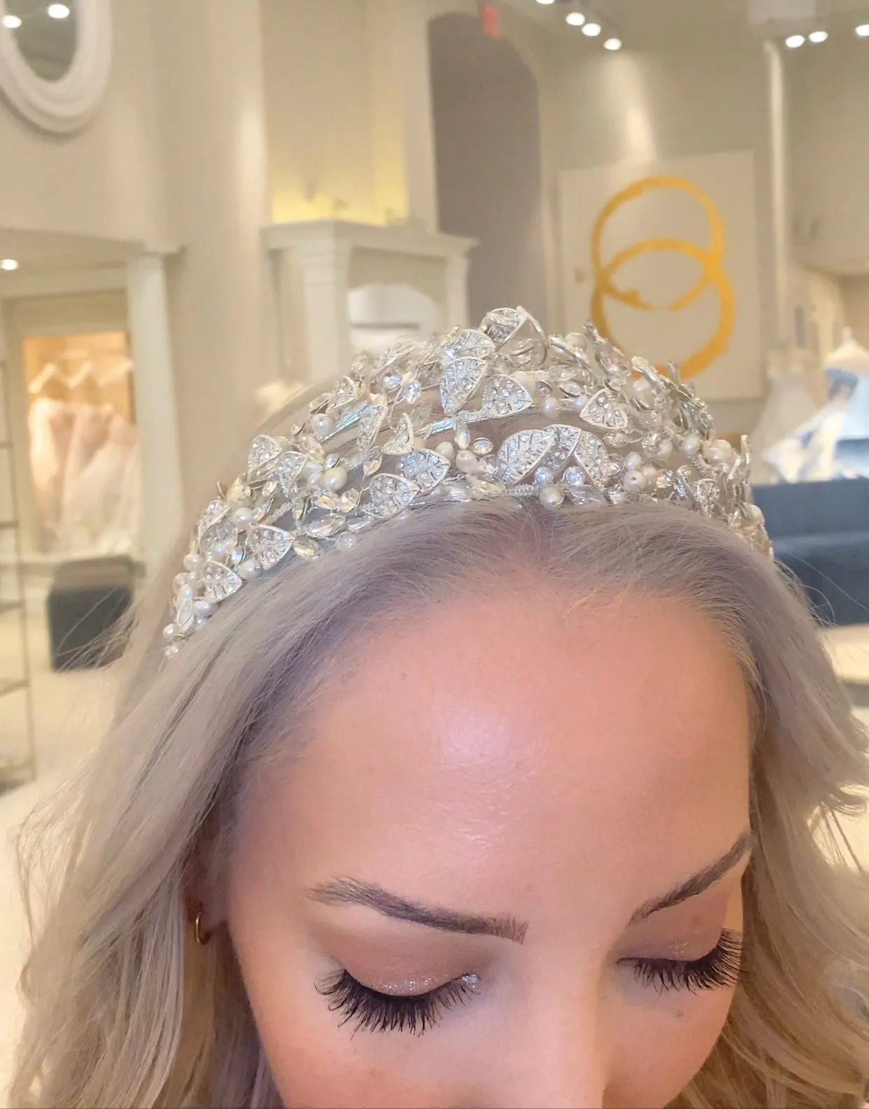 KATE CORONATION Freshwater Pearl and Crystal Bridal Tiara