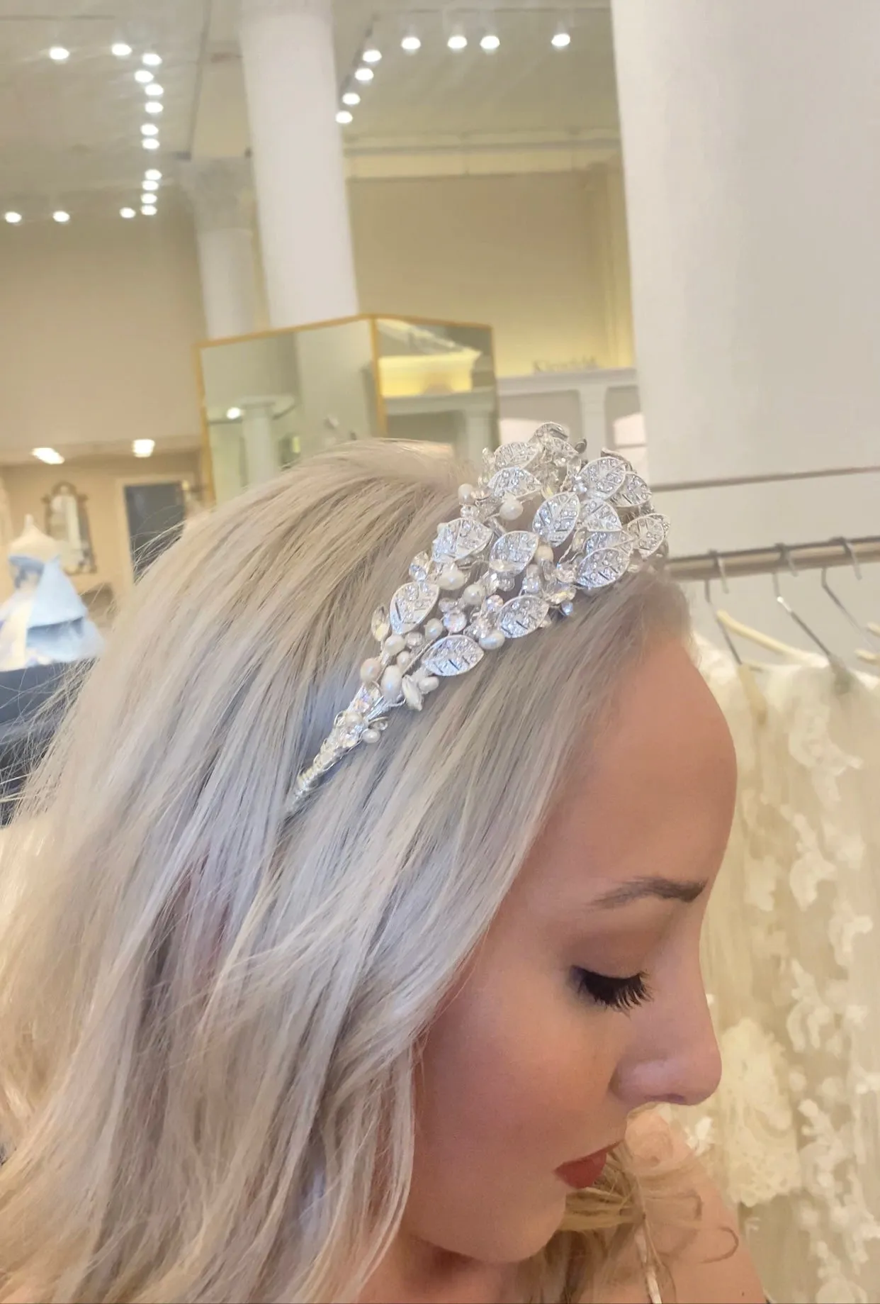 KATE CORONATION Freshwater Pearl and Crystal Bridal Tiara