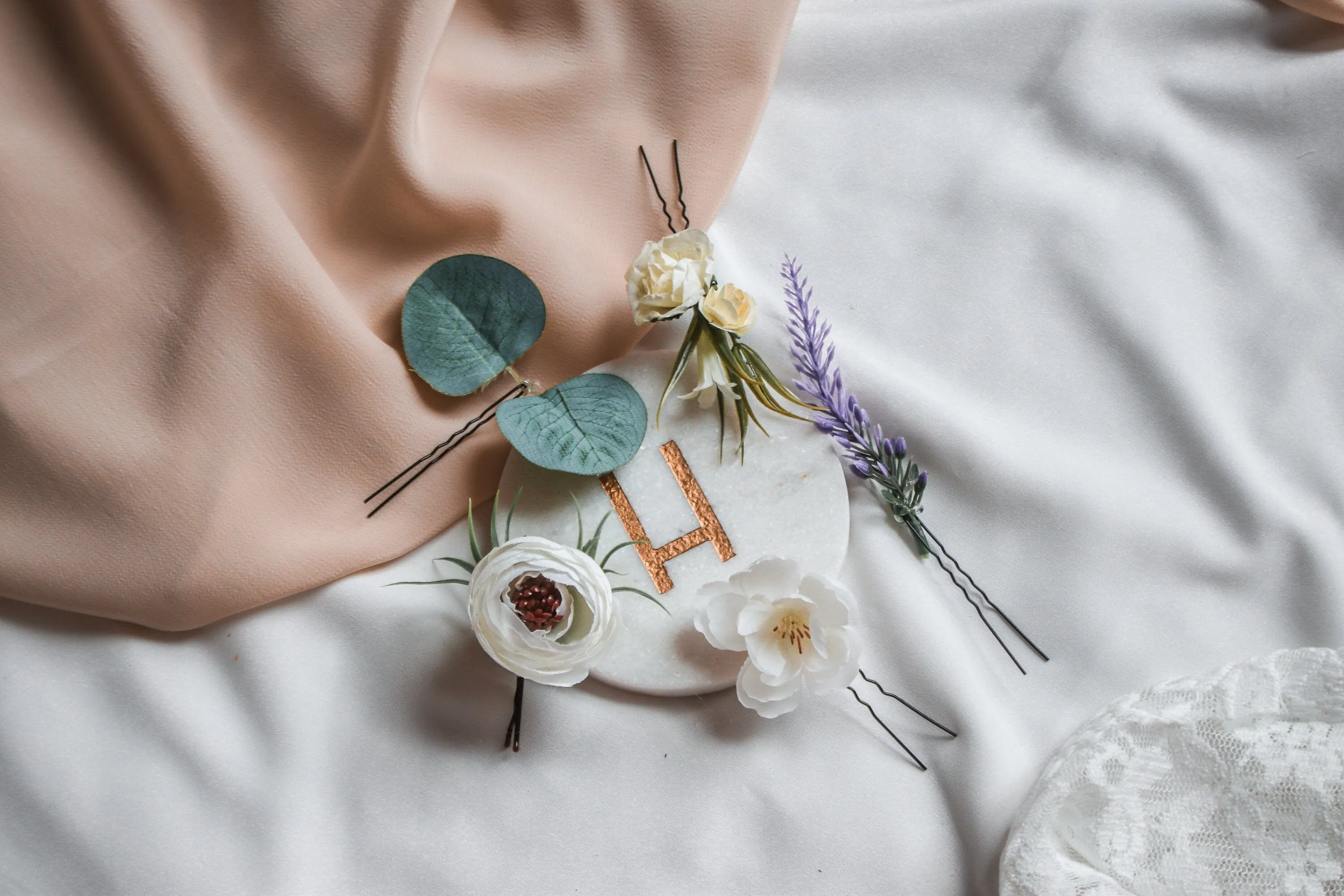 Lavender & Eucalyptus Hair Pın Set, 5 Piece Hair pin Set, Rustic Hair pin Set, Flower Hair Pin Set, Hair Pins,