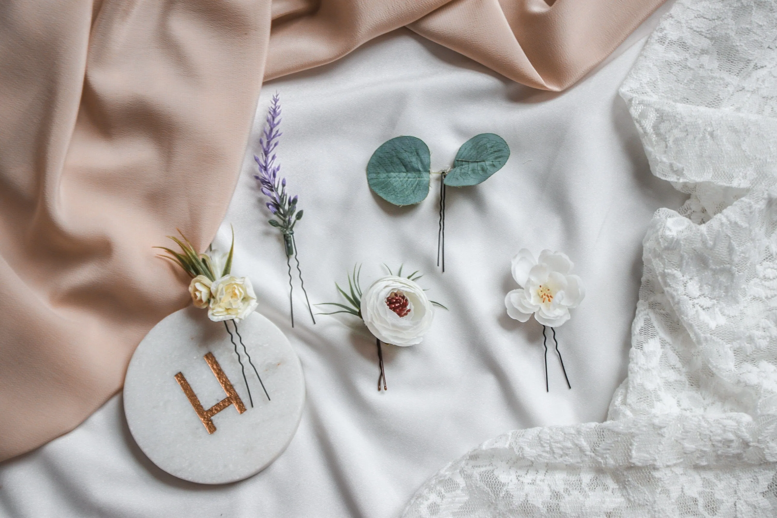 Lavender & Eucalyptus Hair Pın Set, 5 Piece Hair pin Set, Rustic Hair pin Set, Flower Hair Pin Set, Hair Pins,