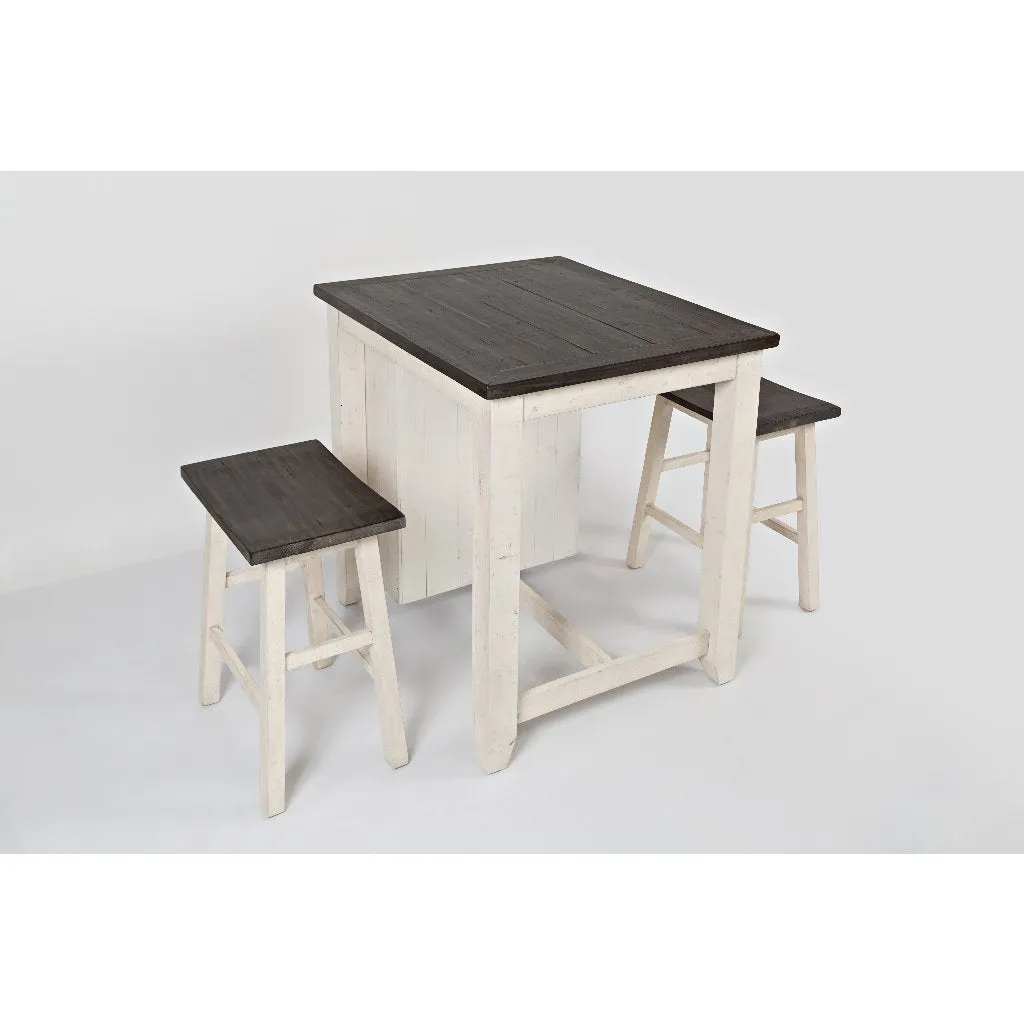 Loft 3-Pc Small Kitchen Island Dining Set