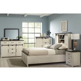 Loft White 3-Pc Queen Barn Bedroom Set (Queen Bed, Dresser or Chest, Nightstand)