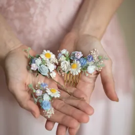 Meadow pastel wedding hair set