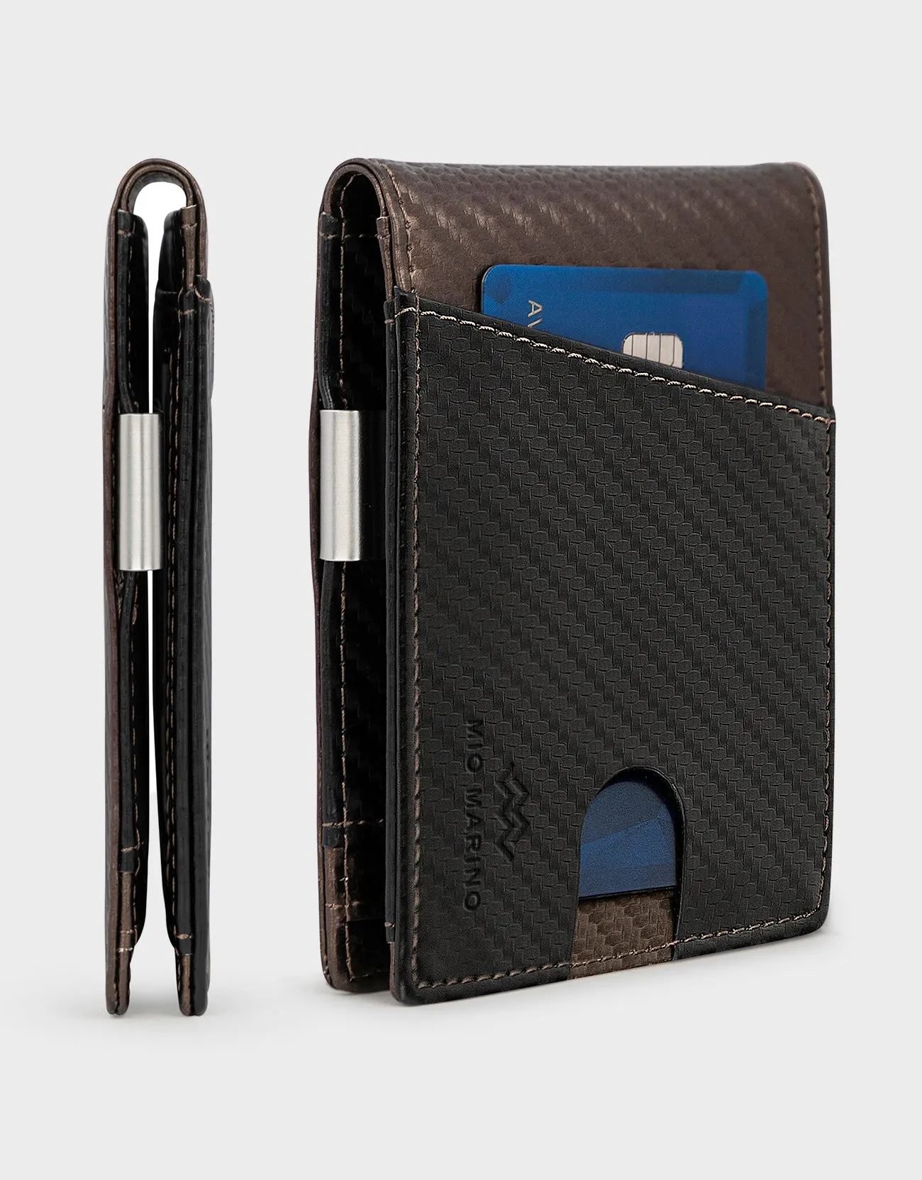 Men's Slim Bifold   Wallet with Money Clip