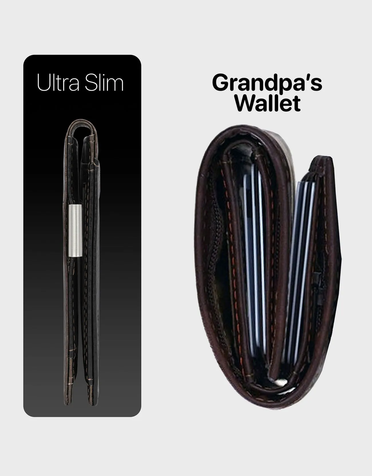 Men's Slim Bifold   Wallet with Money Clip