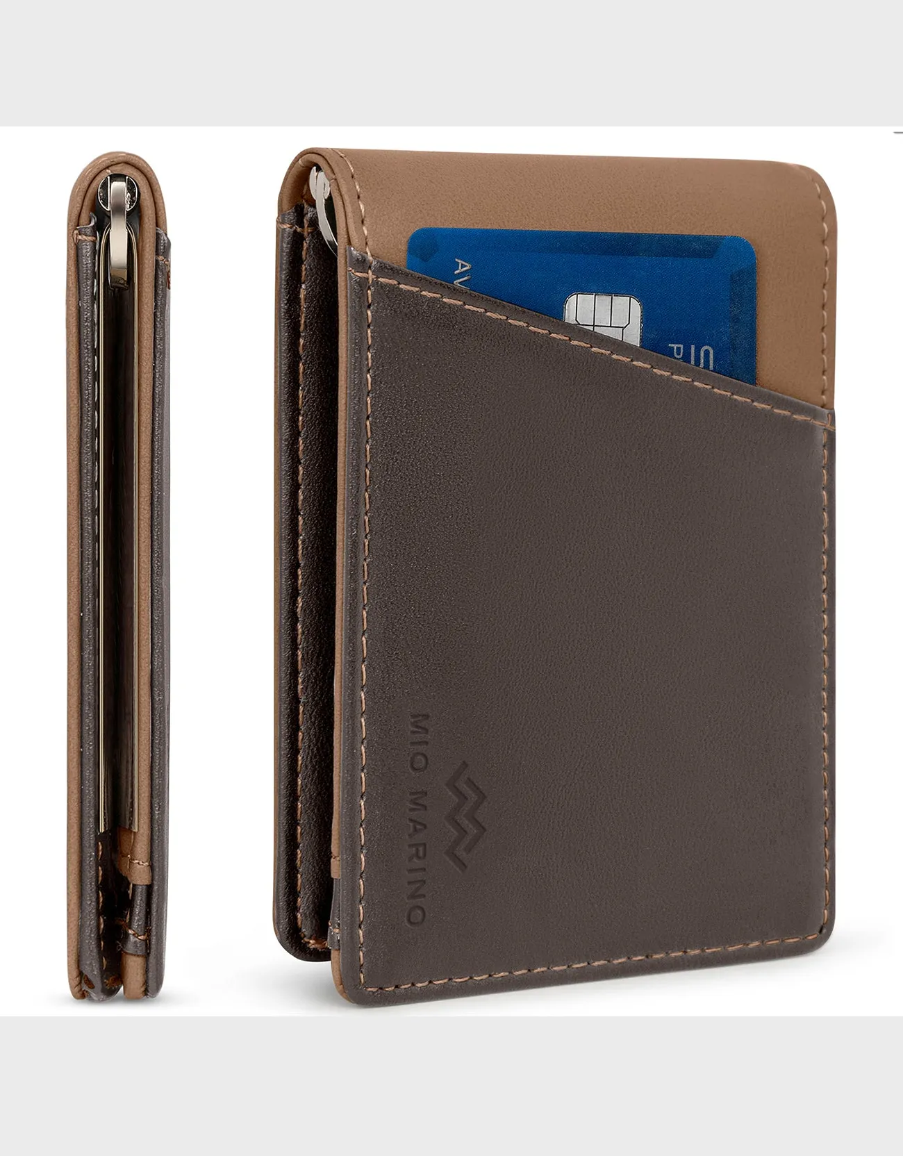 Men's Slim Bifold Wallet with Quick Access Pull Tab