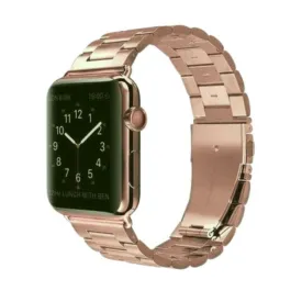 Mercury Premium Stainless Steel Metal Band for Apple Watch 40mm - Rose Gold