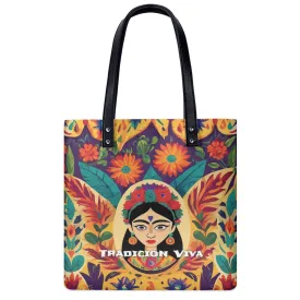 Mexican Style Tradicion Viva PU Shoulder Tote Bag