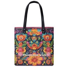 Mexican Tote Bag Tradicion Viva PU Shoulder Bag