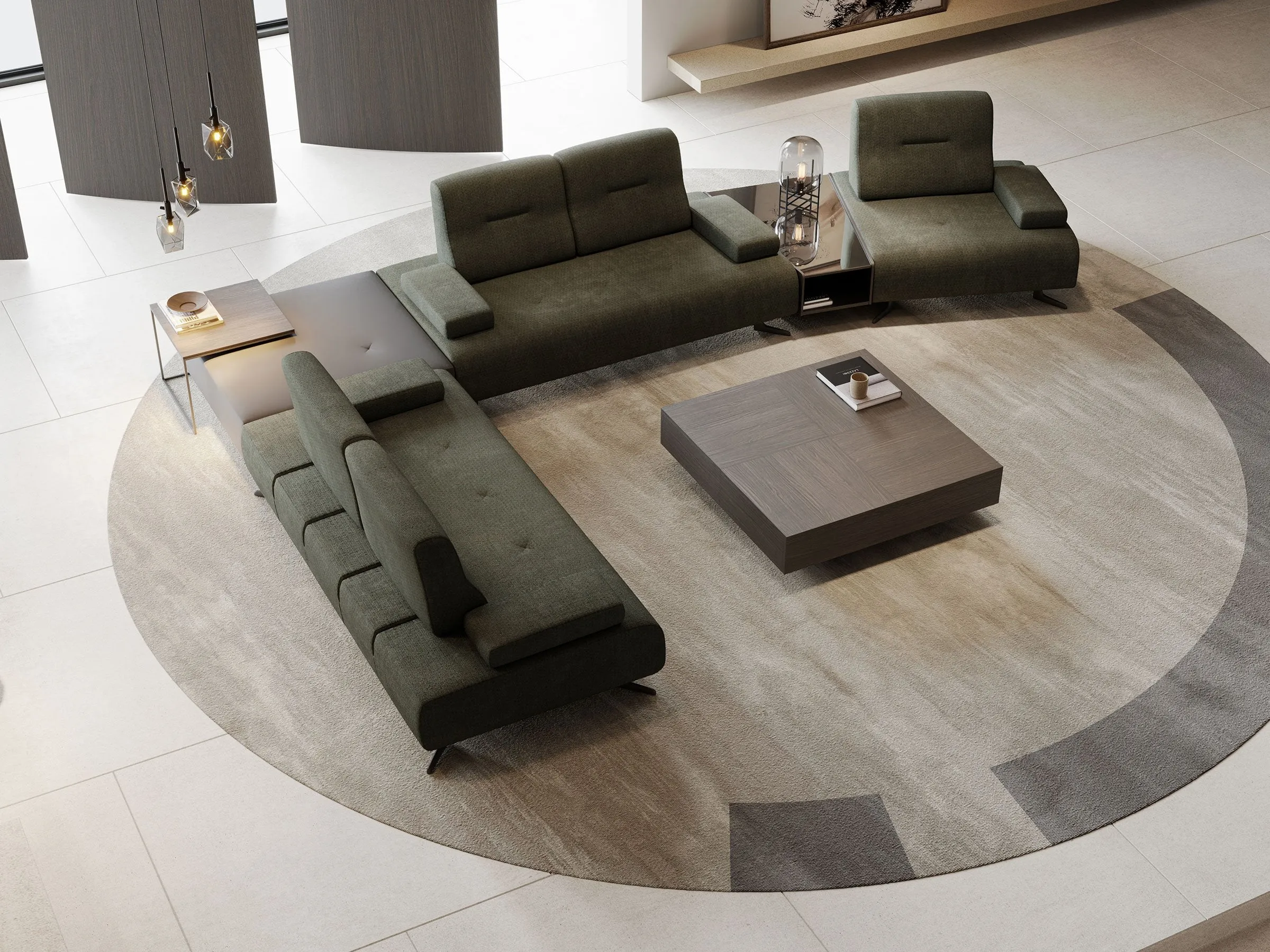 Panna Corner Sofa with Integrated Table