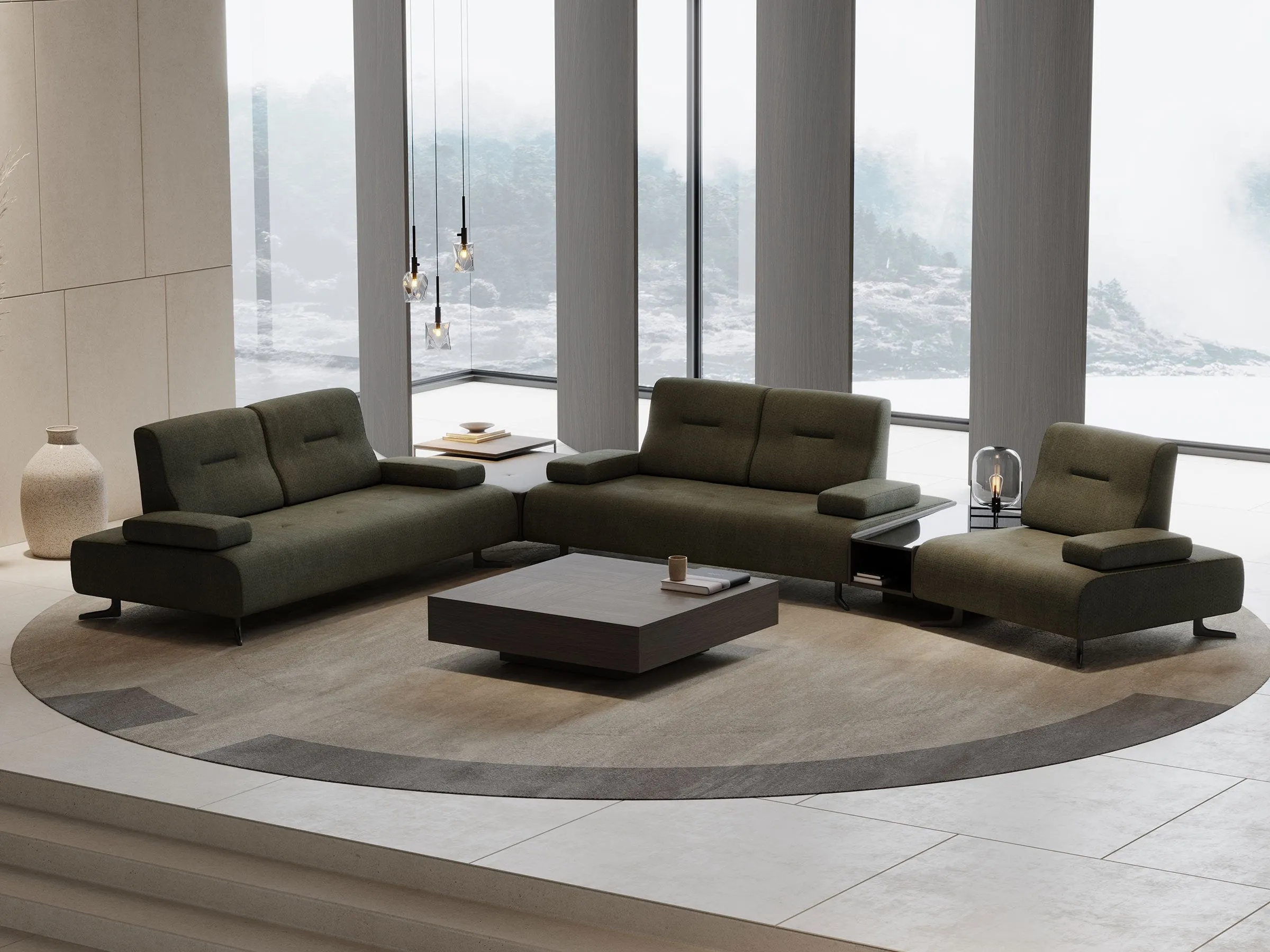 Panna Corner Sofa with Integrated Table