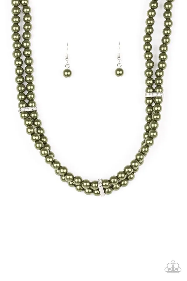 Paparazzi Accessories  - Put on your Party Dress #N181 Peg - Green Necklace