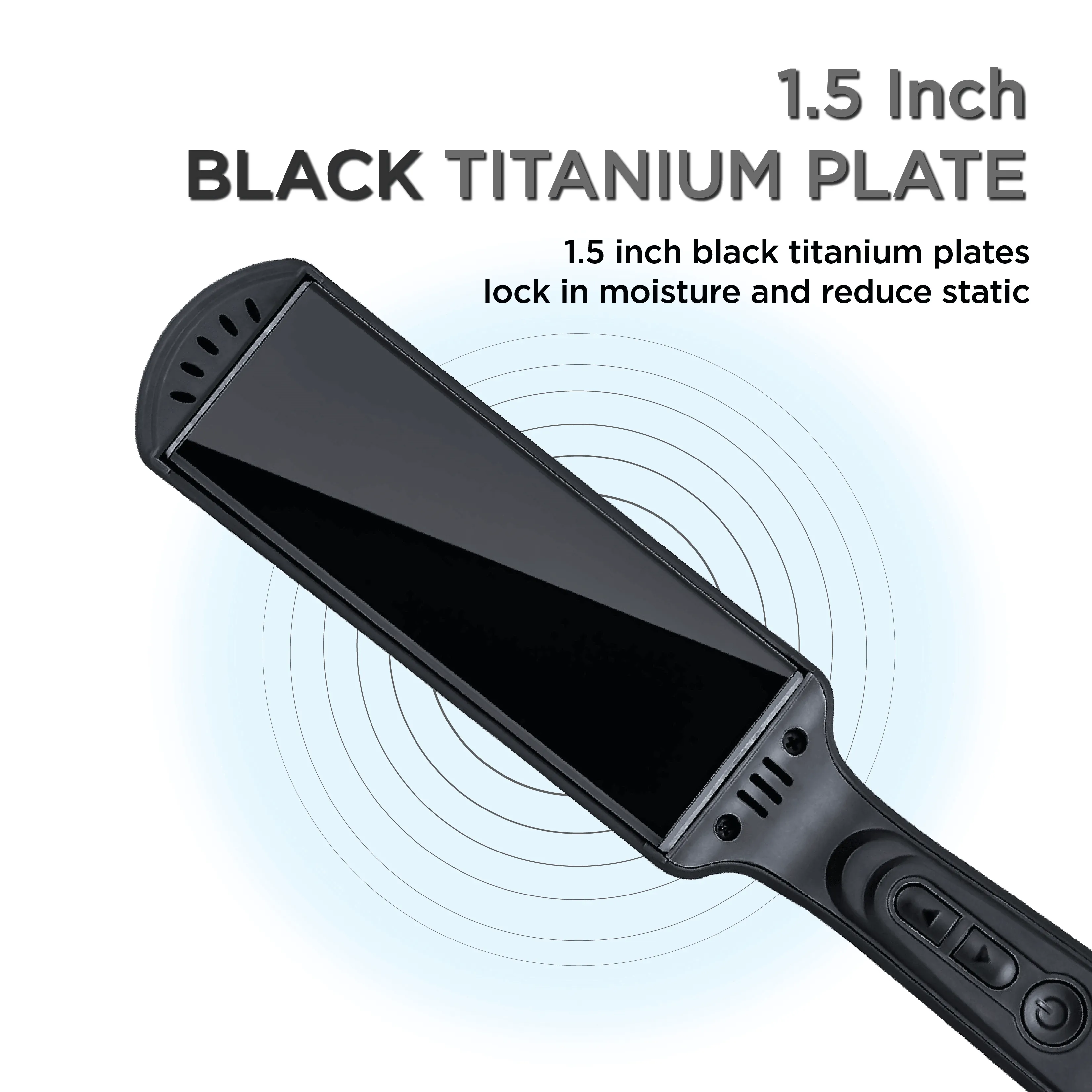 Premium Black Titanium Flat Iron 1.5"