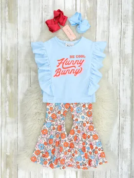 "Hunny Bunny" Bright Floral Bell Bottoms