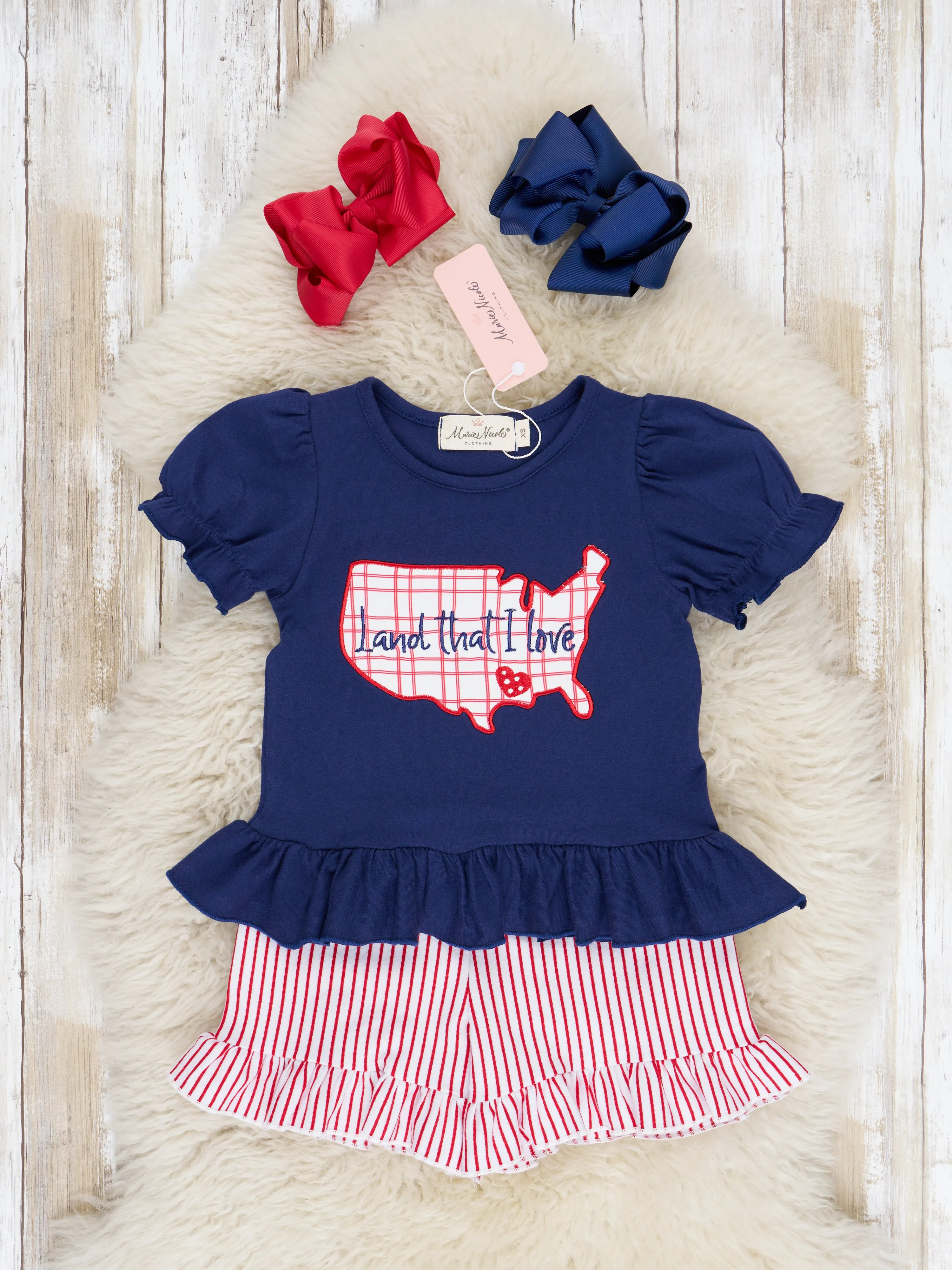 "Land I Love" Ruffle Outfit