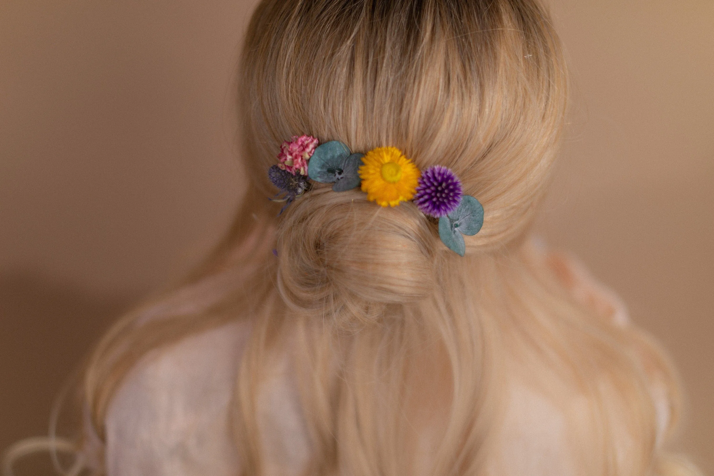 Rainbow Flower Hair Pins Set, Boho Hair Pins, Wedding Hair Pins, Flower Pin Set