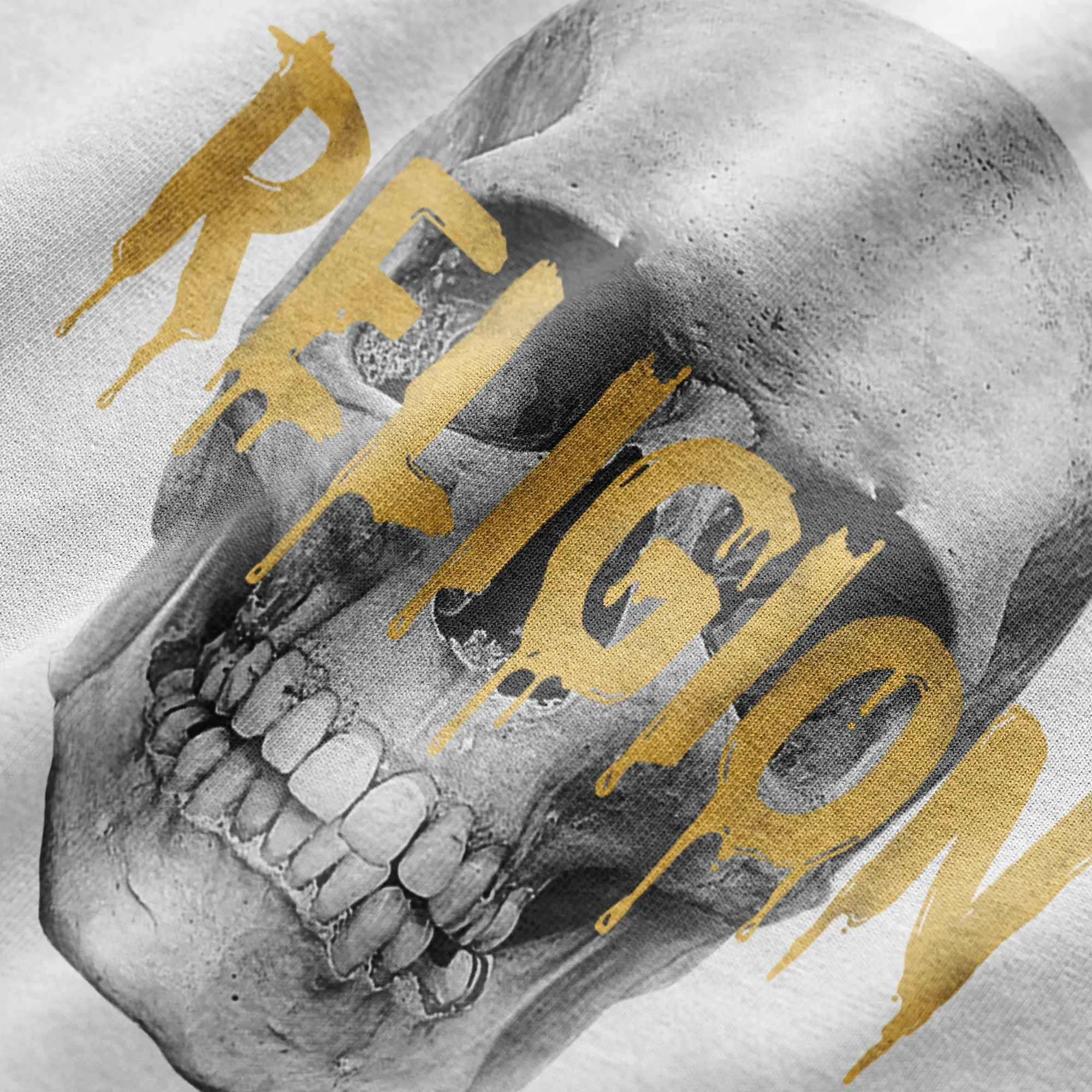 RELIGION SKULL T-SHIRT WHITE