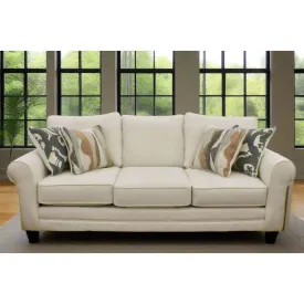 Rolled Arm Salt Performance Fabric 88" Sofa