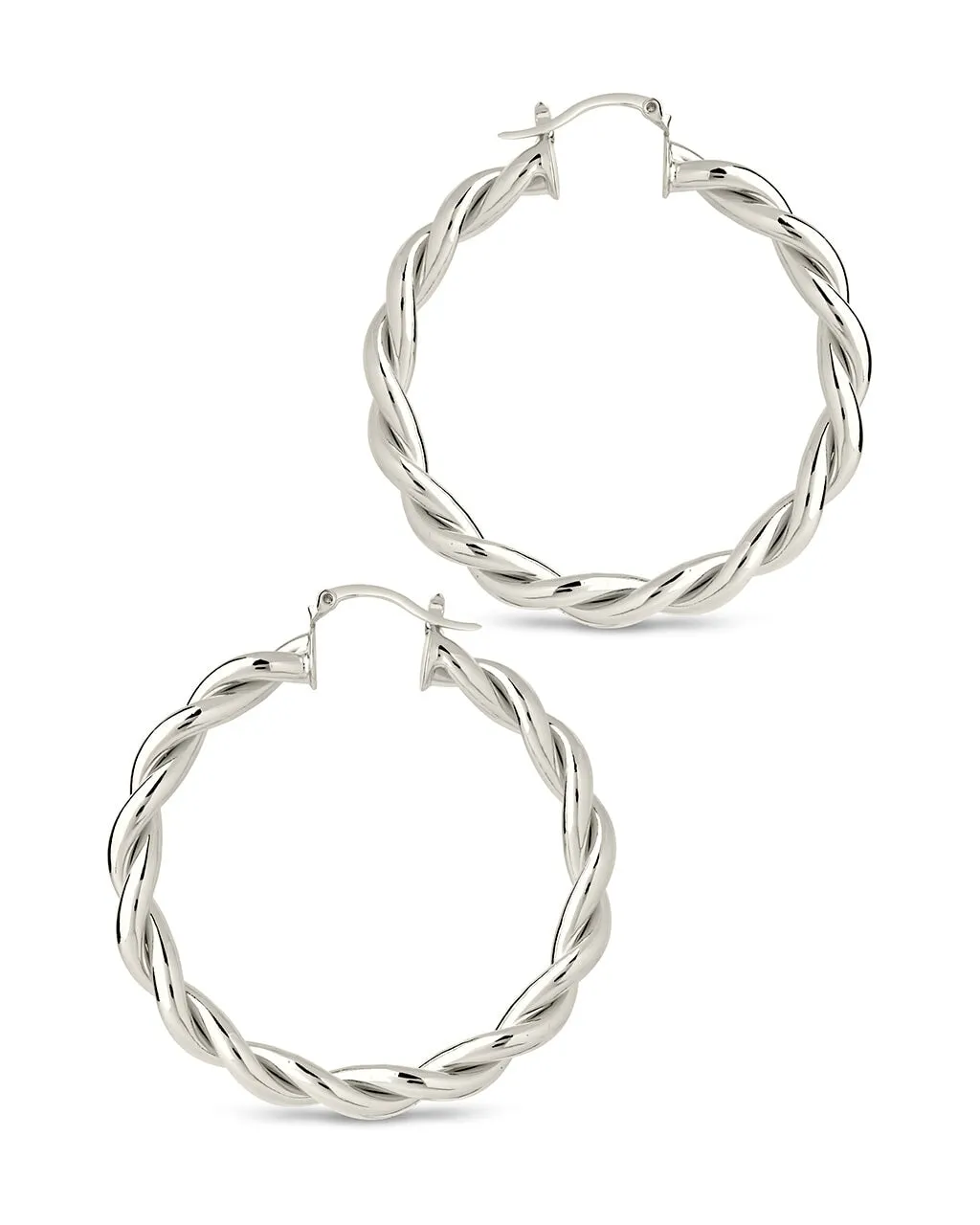 Rosalie Polished Entwined Hoop Earrings