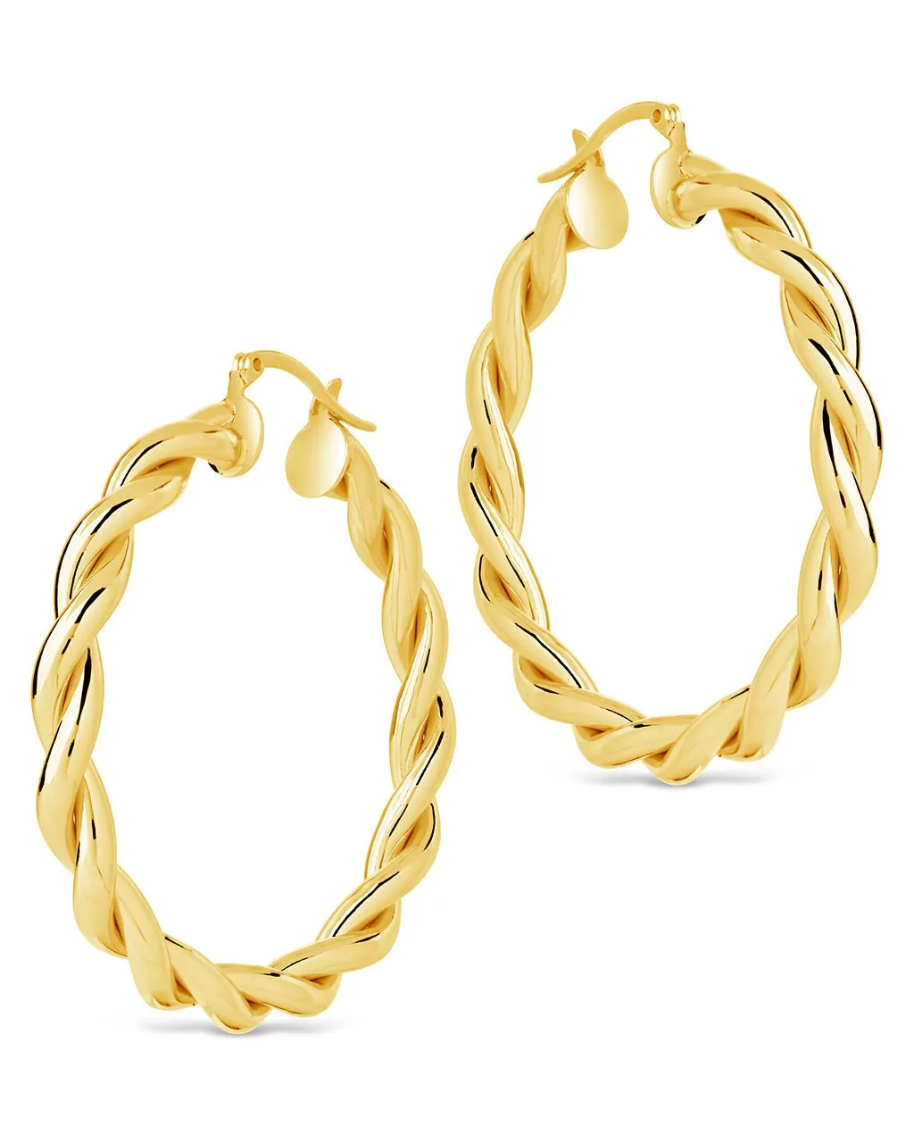 Rosalie Polished Entwined Hoop Earrings