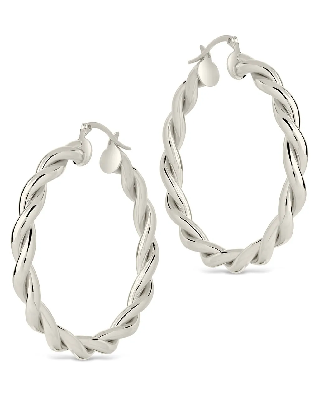 Rosalie Polished Entwined Hoop Earrings